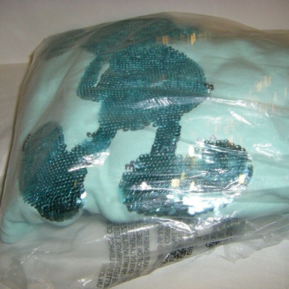 Mickey Mouse Arendelle Aqua "Disneyland" Sequin Sweatshirt 2X - Picture 5 of 8
